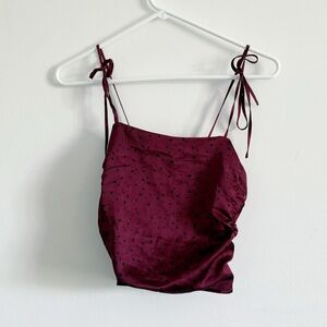 Abercrombie & Fitch Maroon & Black Strappy Tank‎ Top